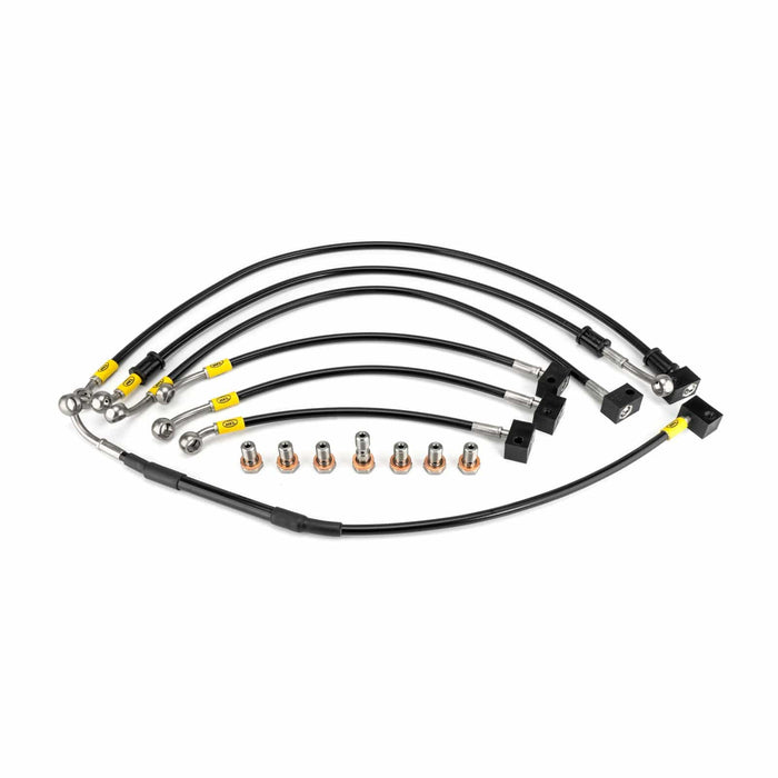 Hel Performance Braided Brake Lines - Motorcycle Yamaha MT-09 ABS inc. Sport Tracker / SP 2013-2020 Flexible ABS Replacement Brake Lines HEL Stainless Steel Braided Autofit