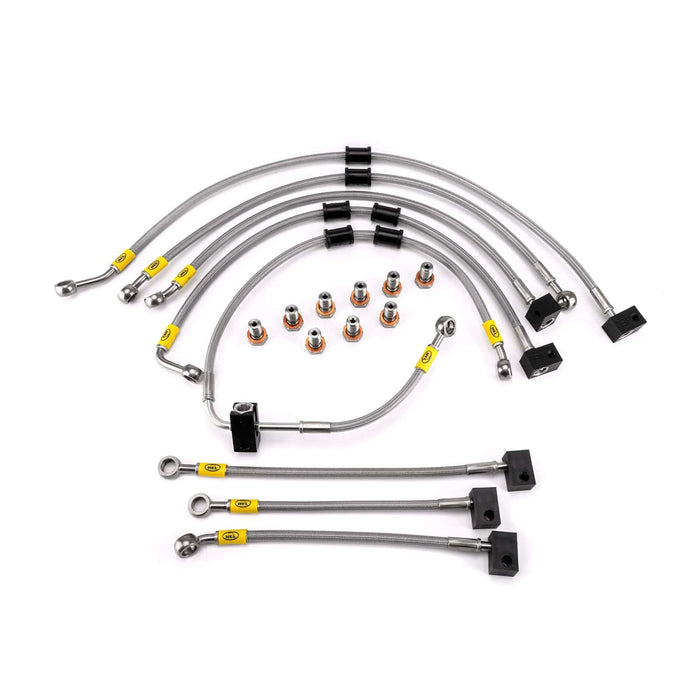 Hel Performance Braided Brake Lines - Motorcycle Yamaha TDM900A ABS 2005-2010 Flexible ABS Replacement Brake Lines HEL Stainless Steel Braided Autofit
