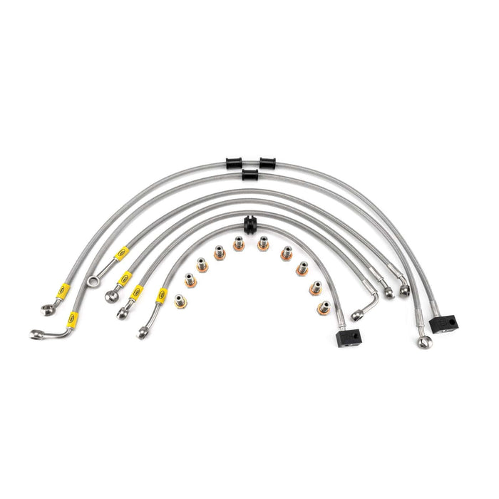 Hel Performance Braided Brake Lines - Motorcycle Yamaha XV950R ABS 2014-2020 Flexible ABS Replacement Brake Lines HEL Stainless Steel Braided Autofit