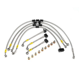 Hel Performance Braided Brake Lines - Motorcycle Yamaha YZF-R7 ABS 2022-2023 Flexible ABS Replacement Brake Lines HEL Stainless Steel Braided Autofit