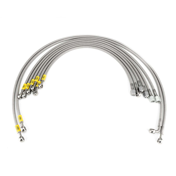 Hel Performance Braided Fuel Injector Lines Audi Quattro K-JET M12 Injectors / M8 Banjo Fittings 1980-1991 Fuel Injector Lines HEL Stainless Steel Braided Autofit