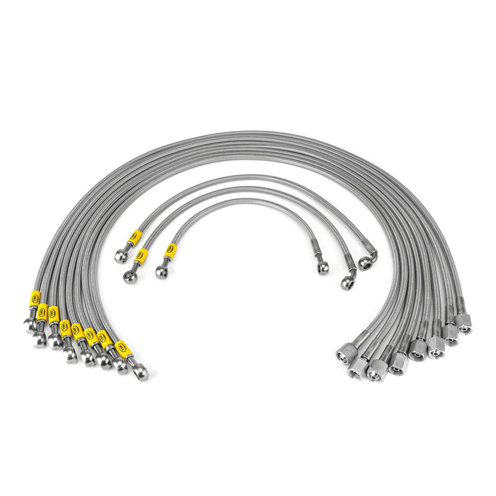 Hel Performance Braided Fuel Injector Lines Ferrari 308 Right Hand Drive Fuel Injector Lines HEL Stainless Steel Braided Autofit