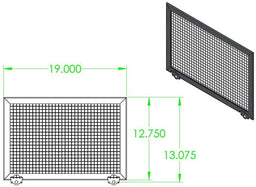 Hephner Racing Products ROCK SCREEN SS MESH NARROW HRP-8067-A Autofit