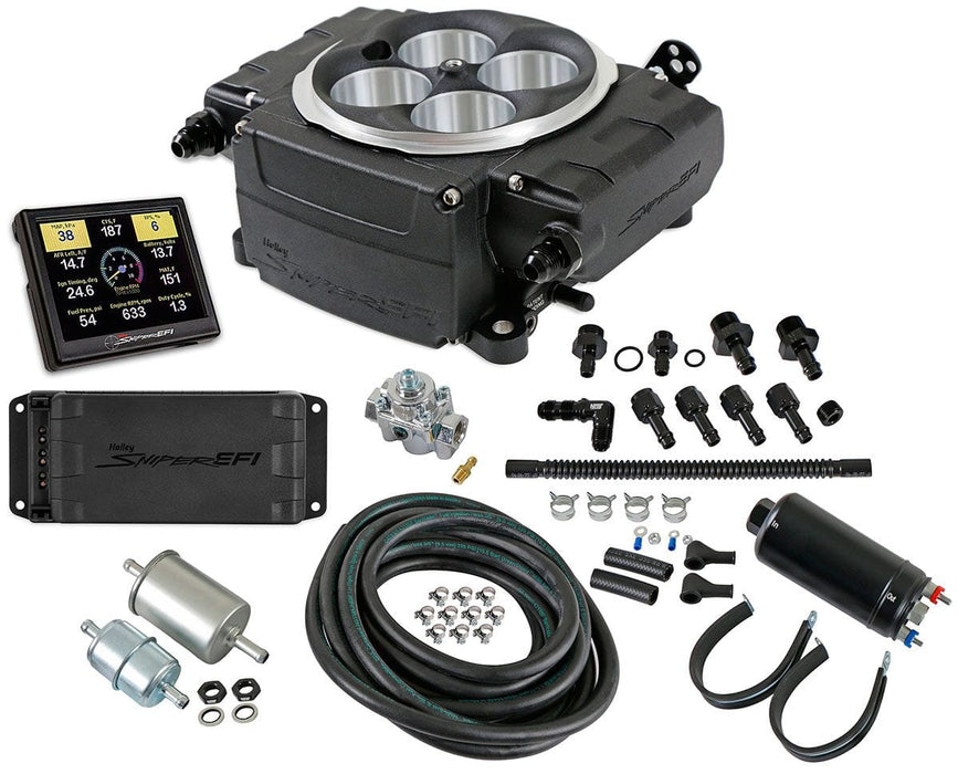 Holley Holley Holley Sniper 2 EFI 4BBL Self Tuning System with PDM and Fuel Pump Kit, Black (HO550-511-3PK) Autofit