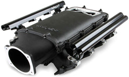 Holley Holley Holley Ultra Lo-Ram Manifold Kit, Black, Dual Injector with Burst Panel Flange (HO300-684BK) Autofit
