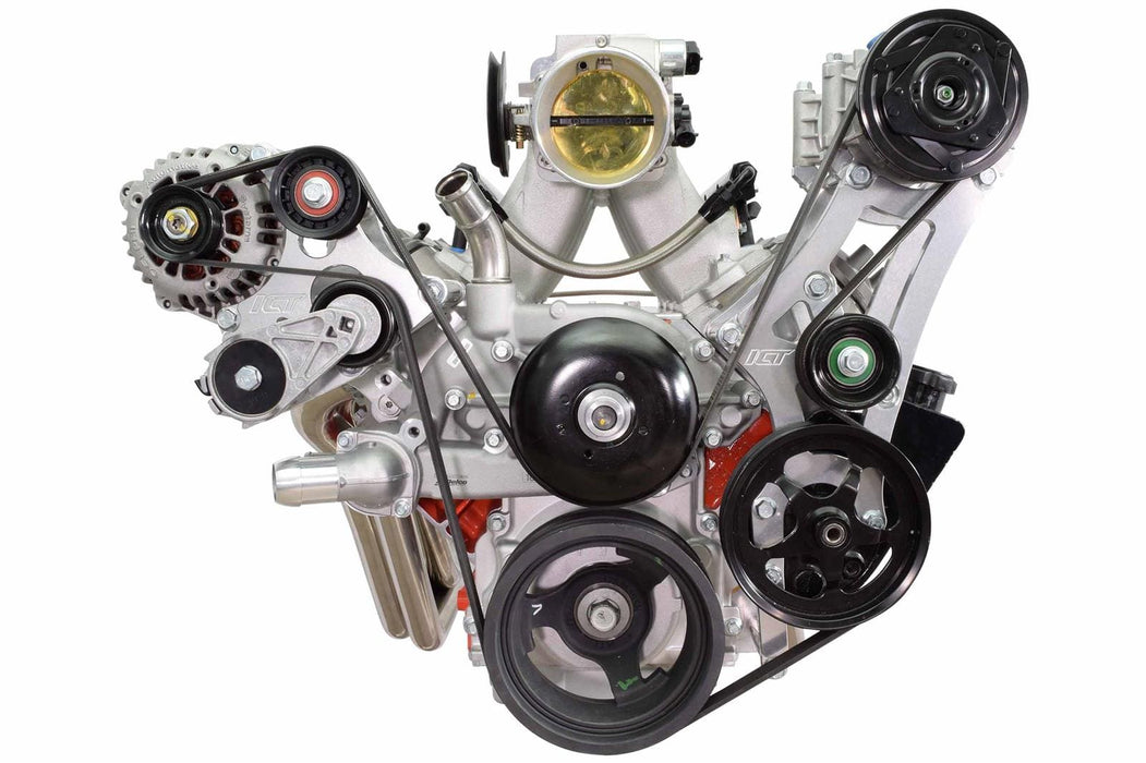 ICT Billet ICT Billet Air Conditioning Compressor and Power Steering Bracket Kits 551127-3 Autofit