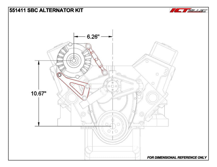 ICT Billet ICT Billet Alternator Brackets 551411 Autofit