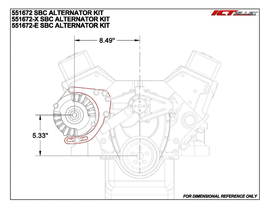 ICT Billet ICT Billet Alternator/Power Steering Bracket Kits 551324 Autofit