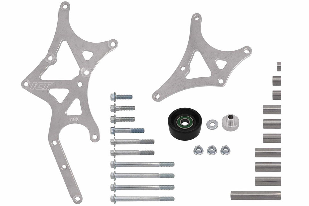 ICT Billet ICT Billet Alternator/Power Steering Bracket Kits 551519X-3 Autofit