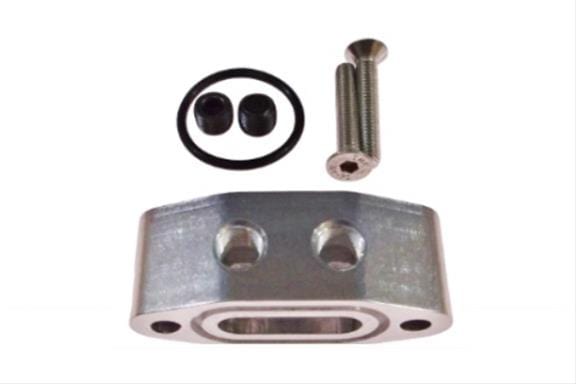 ICT Billet ICT Billet Dual Outlet Oil Feed 90 Degree Adapter Plates 551533 Autofit