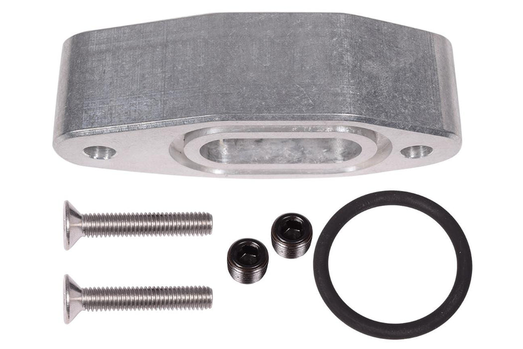 ICT Billet ICT Billet Dual Outlet Oil Feed 90 Degree Adapter Plates 551938 Autofit