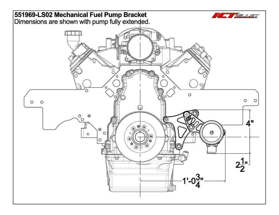 ICT Billet ICT Billet Fuel Pump Mounts 551969-LS02 Autofit