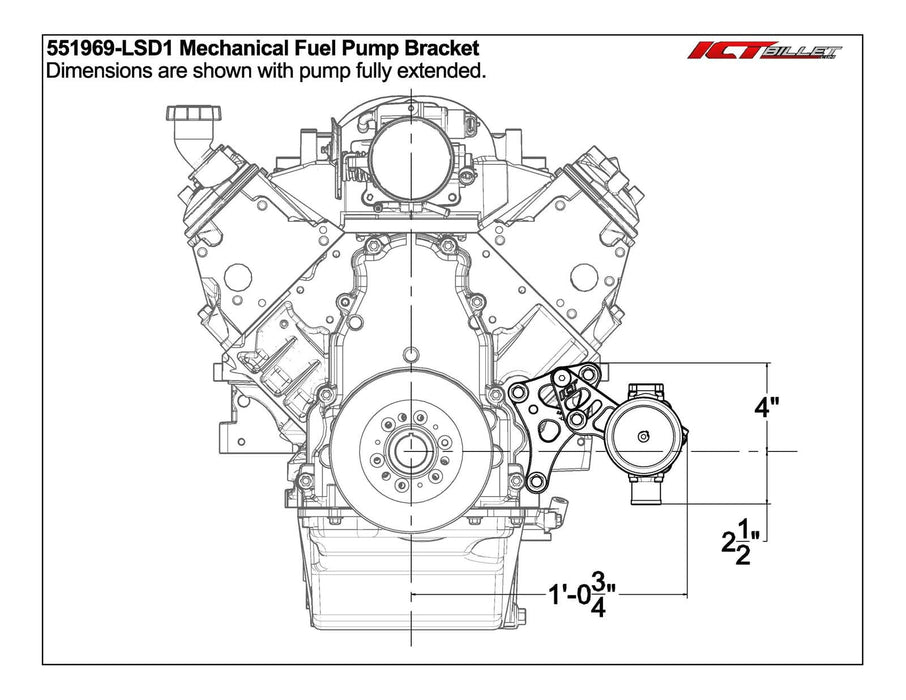 ICT Billet ICT Billet Fuel Pump Mounts 551969-LSD1 Autofit
