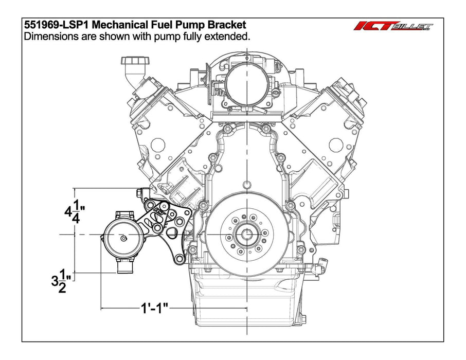 ICT Billet ICT Billet Fuel Pump Mounts 551969-LSP1 Autofit