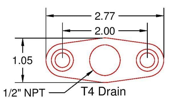 ICT Billet ICT Billet Turbocharger Oil Pan Adapter Flanges 551161 Autofit