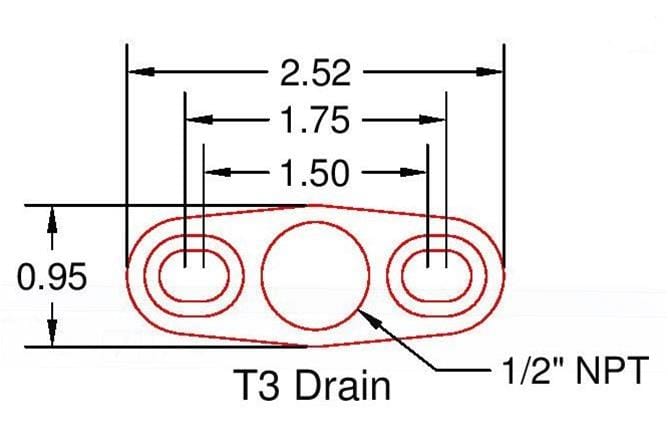 ICT Billet ICT Billet Turbocharger Oil Pan Adapter Flanges 551163 Autofit