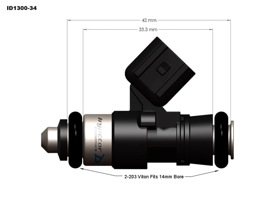Injector Dynamics Injector Dynamics ID1300x Fuel Injectors 1300.34.14.14.4 Autofit