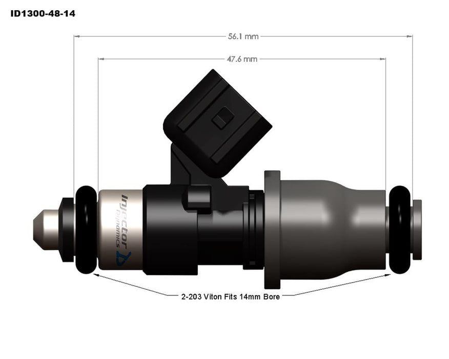 Injector Dynamics Injector Dynamics ID1300x Fuel Injectors 1300.48.14.14B.4 Autofit