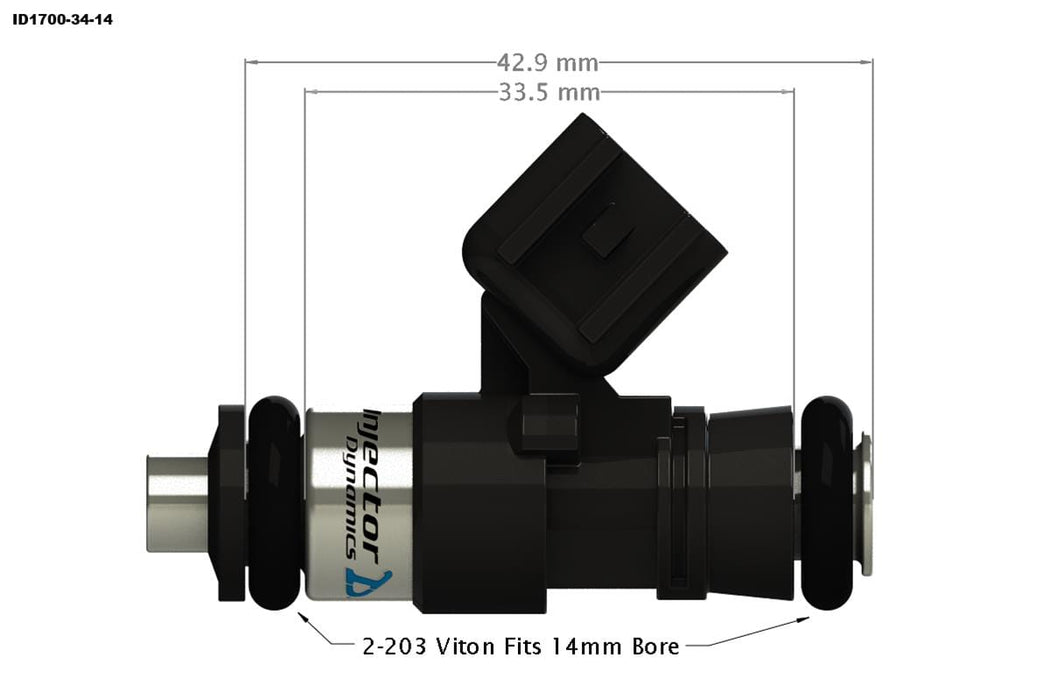 Injector Dynamics Injector Dynamics ID1700x Fuel Injectors 1700.34.14.14.6 Autofit