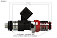 Injector Dynamics Injector Dynamics ID1700x Fuel Injectors 1700.48.11.F20.4 Autofit