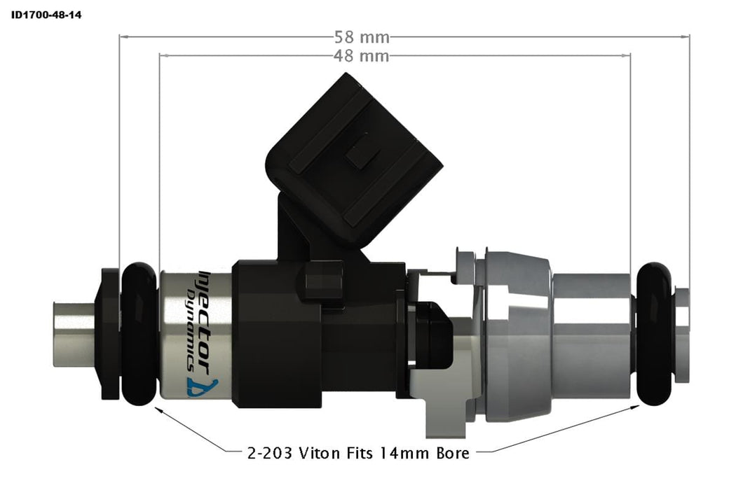 Injector Dynamics Injector Dynamics ID1700x Fuel Injectors 1700.48.14.14.4 Autofit