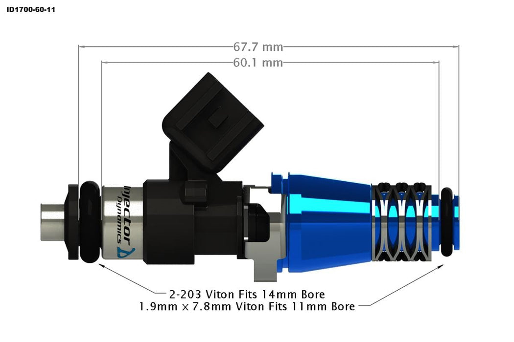 Injector Dynamics Injector Dynamics ID1700x Fuel Injectors 1700.60.11.14.6 Autofit