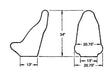 JAZ 34" H x 20.75" Use With JAZ150-141-01 Vinyl Seat Cover Pro High Back Poly Seat JAZ100-140-01 Autofit