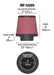 K&N 8 in (203 mm) H x 7.5 in (191 mm) Base OD x 5 in (127 mm) Top OD - KNRF-1020 K&N Universal Clamp On Filter Fits 6 in (152 mm) KNRF-1020 Autofit