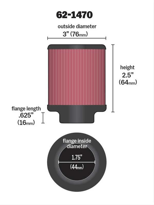K&N K&N Crankcase Vent Filters 62-1470 Autofit