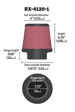 K&N K&N Custom Air Filter Assemblies RX-4120-1 Autofit