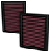 K&N K&N Replacement Panel Filters, (2 x Filters) K&N Replacement Panel Filters, (2 x Filters) Autofit