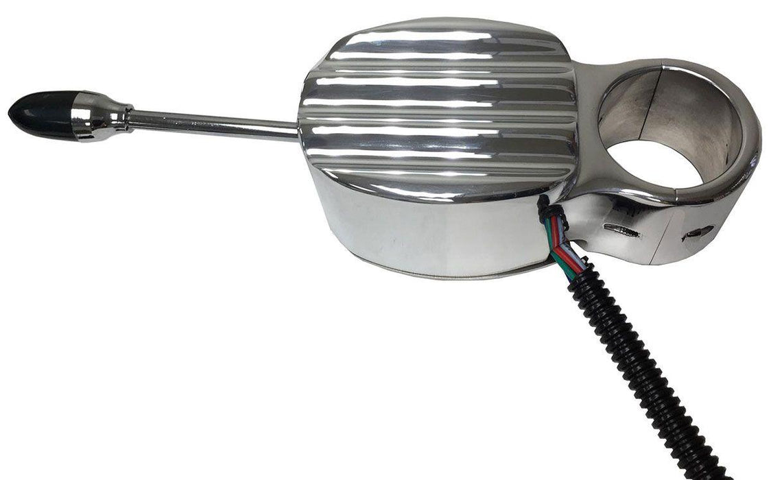 Lime Works 1-1/2" Clamp-On Polished Finned Aluminium Turn Signal LWTS112 Autofit