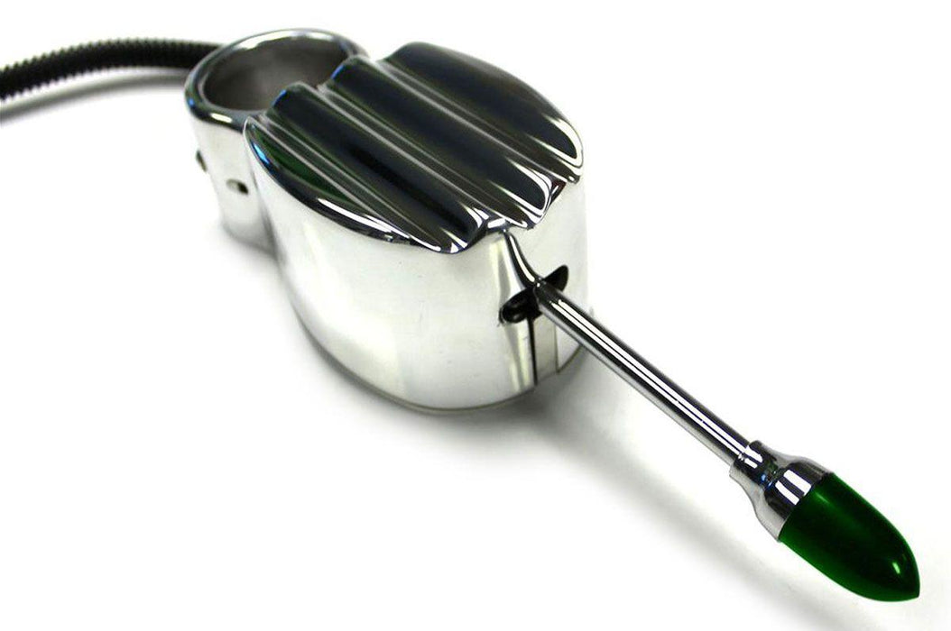 Lime Works 1-1/2" Clamp-On Polished Finned Aluminium Turn Signal LWTS112 Autofit