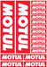 Motul MERCHANDISE MOTUL STICKER SHEET Motul NZSTICKERS Autofit