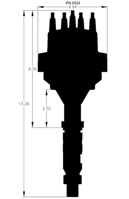 MSD Buick 322-364-401-425, Magnetic Trigger, Vacuum Advance Pro-Billet Ready-To-Run Distributor MSD8524 Autofit