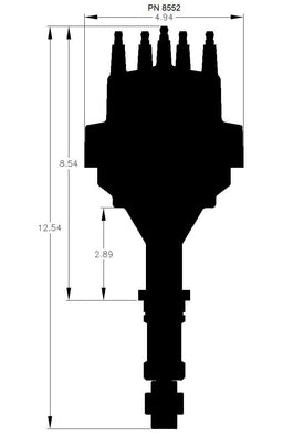 MSD Buick 400-430-455, Magnetic Trigger, Vacuum Advance, High Output Modu Pro-Billet Ready-To-Run Distributor MSD8552 Autofit