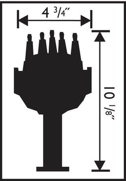 MSD Chrysler 383-400, Big Block B, Magnetic Trigger, Mechanical Advance Pro-Billet Distributor MSD8545 Autofit