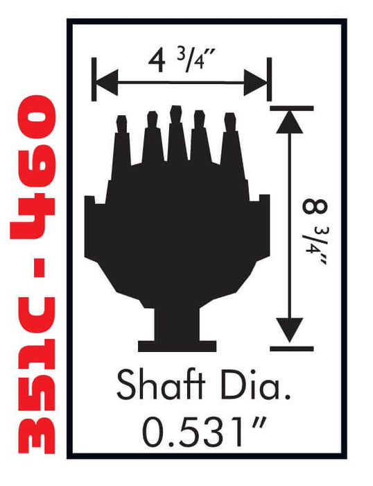MSD Ford 302/351C-429/460, Magnetic Trigger, Vacuum Advance Pro-Billet Street Distributor MSD8477 Autofit
