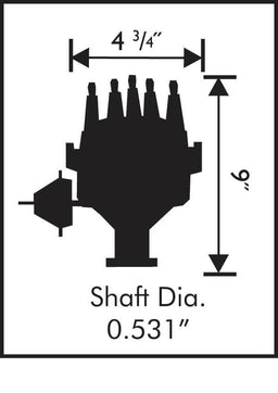 MSD Ford 332-428 FE, Magnetic Pickup, Vacuum Advance, High Output Module Pro-Billet Ready-To-Run Distributor MSD8595 Autofit