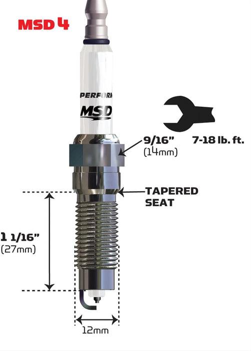 MSD Ignition MSD Iridium Spark Plugs 37174 Autofit