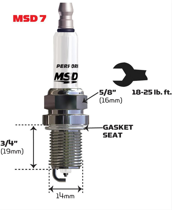 MSD Ignition MSD Iridium Spark Plugs 3725 Autofit