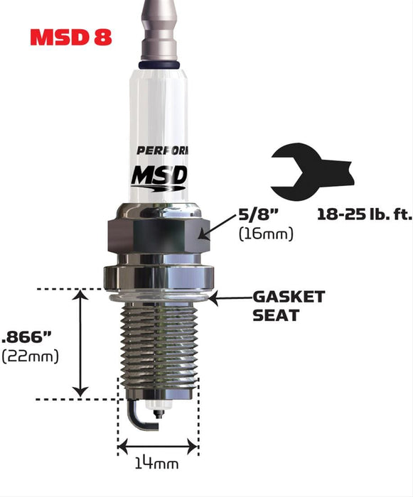 MSD Ignition MSD Iridium Spark Plugs 37284 Autofit