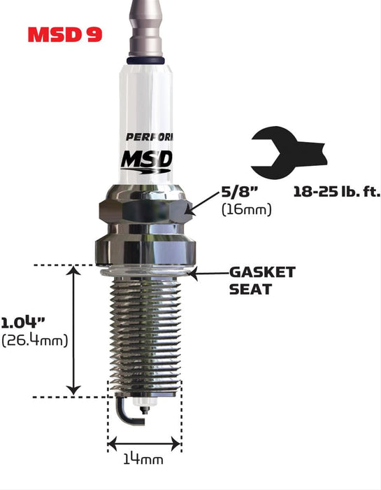 MSD Ignition MSD Iridium Spark Plugs 3729 Autofit