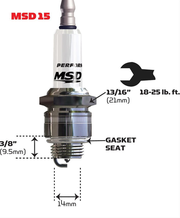 MSD Ignition MSD Iridium Spark Plugs 3737 Autofit