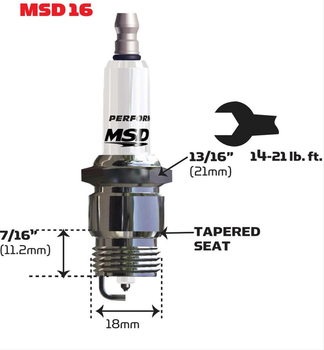 MSD Ignition MSD Iridium Spark Plugs 37444 Autofit