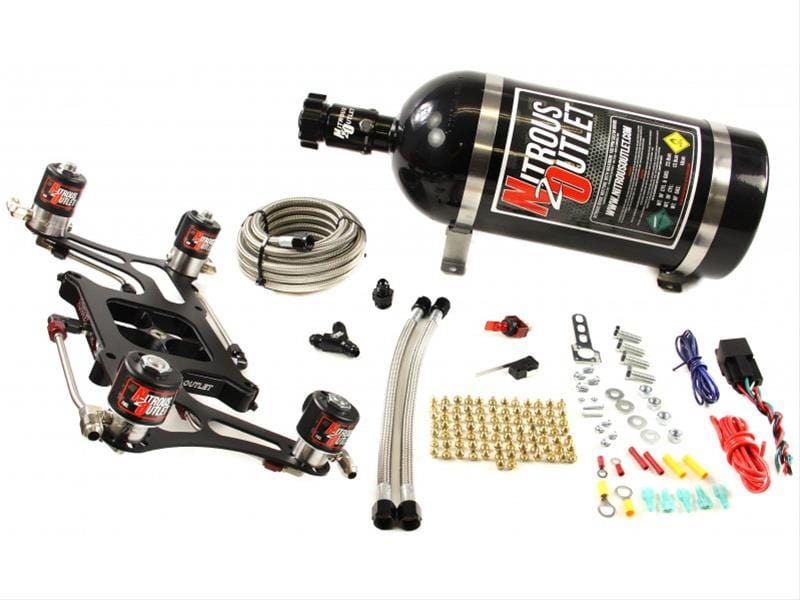 Nitrous Outlet Nitrous Outlet 4150 GENIII Hornet Dual-Stage Nitrous Oxide Plate Systems 00-10626-GEN3-15 Autofit