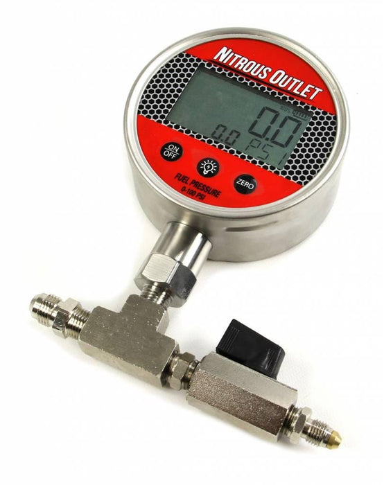Nitrous Outlet Nitrous Outlet Digital Flowing Fuel Pressure Test Gauges 00-63010 Autofit