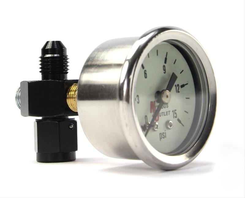 Nitrous Outlet Nitrous Outlet Luminescent Fuel Pressure Gauges 00-63003-4 Autofit