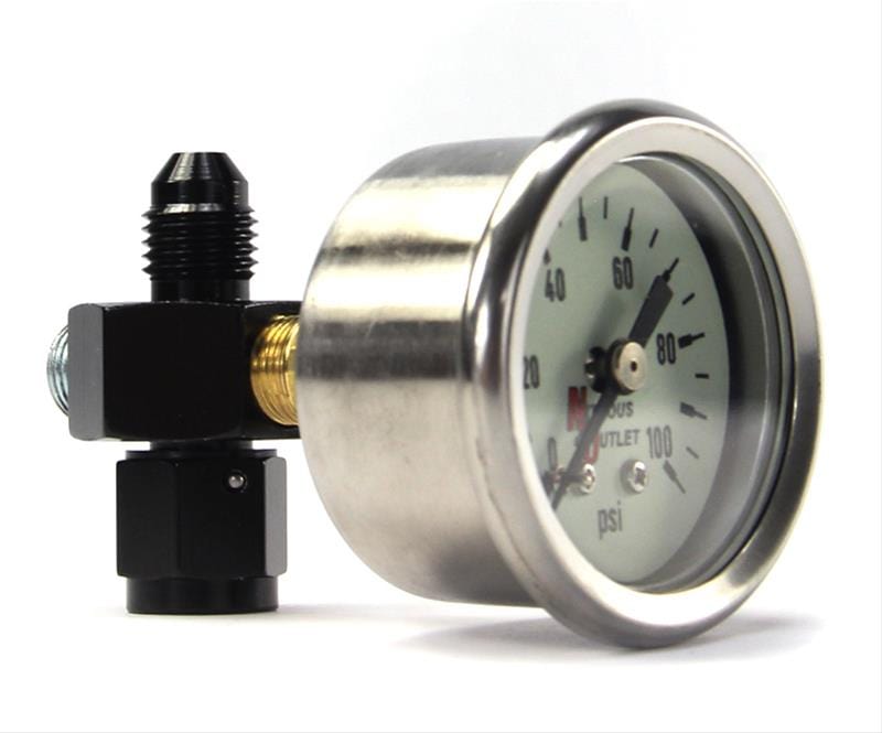 Nitrous Outlet Nitrous Outlet Luminescent Fuel Pressure Gauges 00-63004-4 Autofit