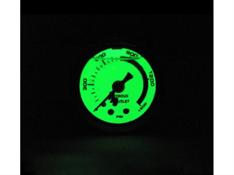 Nitrous Outlet Nitrous Outlet Luminescent Nitrous Pressure Gauges 00-63001-6 Autofit